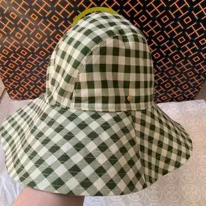 Tory Burch Printed Bucket Hat Reversible Gingham Green Black Tory Burch | Accessories | Tory Burch Printed Bucket Hat  main image 3
